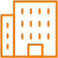 Orange icon of a building